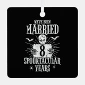 Halloween Spooktacular 8. Hochzeitstag Ornament Aus Metall (Vorderseite)