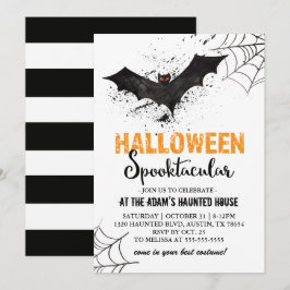 Halloween Spooktacular Bat Einladung