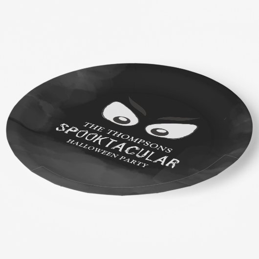 Halloween Spooktacular Beängstigend Spooky Ghost E Pappteller (Schrägansicht)