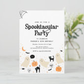 Halloween Spooktacular Einladung zum Geburtstag (Stehend Vorderseite)