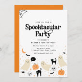 Halloween Spooktacular Einladung zum Geburtstag (Vorne/Hinten)