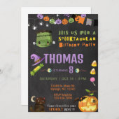 Halloween spooktacular Frankenstein Einladung. Einladung (Vorne/Hinten)