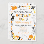 Halloween Spooktacular Geburtstag Einladung (Vorne/Hinten)