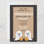 Halloween Spooktacular Geburtstag Niedliche Geiste Einladung (Vorderseite)