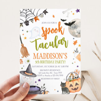 Halloween Spooktacular Geburtstagsparty Einladung