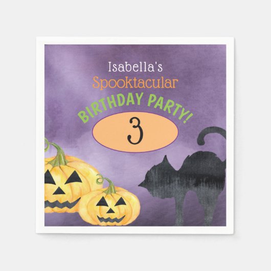 Halloween Spooktacular Geburtstagsparty Serviette (Vorderseite)