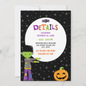 Halloween Spooktacular Girls 6. Geburtstag Einladung (Rückseite)