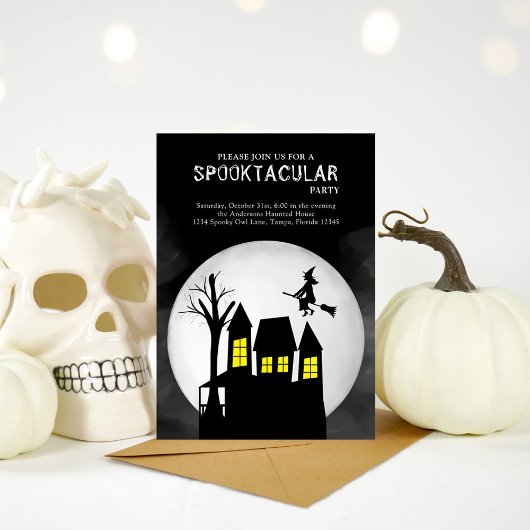 Halloween Spooktacular Hexenhaus Spuk Einladung