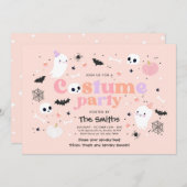 Halloween Spooktacular Kostüm Party Niedlich Ghost Einladung (Vorne/Hinten)