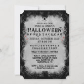 Halloween Spooktacular laden schwarze u. graue Einladung (Vorderseite)