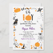 Halloween Spooktacular Oh Boy Baby Dusche Einladung (Vorderseite)