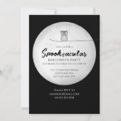 Halloween Spooktacular Owl QR Code Social Media Einladung (Vorderseite)