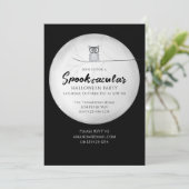 Halloween Spooktacular Owl QR Code Social Media Einladung (Stehend Vorderseite)