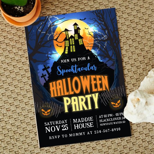 Halloween Spooktacular Party Editable Einladung