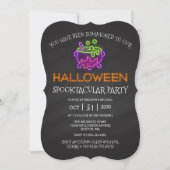 Halloween Spooktacular Party Neon Witch Cauldron I Einladung (Vorderseite)