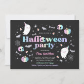 Halloween Spooktacular Party Niedlich Pastel Ghost Einladung (Vorderseite)
