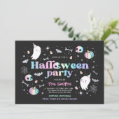 Halloween Spooktacular Party Niedlich Pastel Ghost Einladung (Stehend Vorderseite)