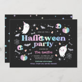 Halloween Spooktacular Party Niedlich Pastel Ghost Einladung (Vorne/Hinten)