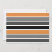 Halloween Spooktacular Party Streifenmuster Einladung (Rückseite)