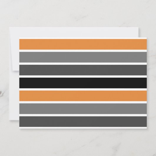 Halloween Spooktacular Party Streifenmuster Einladung (Rückseite)