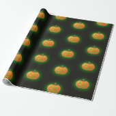 Halloween Spooktacular Pumpkin Lmile Pattern Geschenkpapier (Ungerollt)