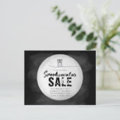 Halloween Spooktacular Sale Owl QR Code Website Postkarte (Stehend Vorderseite)