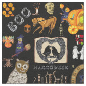 Halloween Spooktacular schwarzer Stoff (Nahaufnahme)