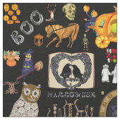 Halloween Spooktacular schwarzes Gewebe Stoff (Nahaufnahme)