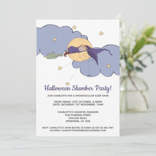 Halloween Spooktacular Slumber Party Einladung (Stehend Vorderseite)