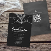 Halloween Spooktacular Spider Web QR Karte