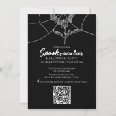 Halloween Spooktacular Spike QR Code Social Media Einladung (Vorderseite)