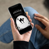 Halloween Spooktacular Spookular Black Cat Einladung