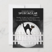 Halloween Spooktacular Spookular Black Cat Einladung (Vorderseite)