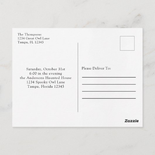 Halloween Spooktacular Spookular Whimsical Pumpkin Postkarte (Rückseite)