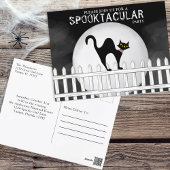 Halloween Spooktacular Spooky Whimsical Black Cat Postkarte