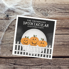 Halloween Spooktacular Whimsical Pumpkins Funny Serviette