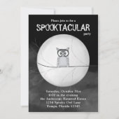 Halloween Spookular Beängstigend Owl Whimsical Spo Einladung (Vorderseite)