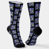 Halloween Spooky Abstrakt Skeleton Socken (Gewinkelt)