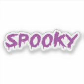 Halloween Spooky Aufkleber (Vorderseite)