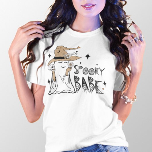 HALLOWEEN SPOOKY BABE VAMPIRE GHOST T-Shirt