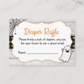 Halloween Spooky Baby Showdiaper Raffle Ticket Begleitkarte (Vorderseite)