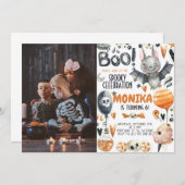 Halloween Spooky Bat Birthday Einladung (Vorne/Hinten)