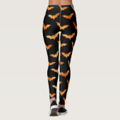 Halloween Spooky Bat Dekorationsmuster Leggings (Rückseite)