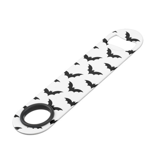 Halloween Spooky Bat Dekorationsmuster Speed Flaschenöffner (Rückseite Schrägansicht)