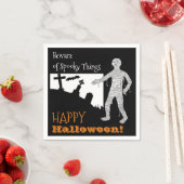 Halloween Spooky Bats Friedhof Mummy Black Orange Serviette (Beispiel)