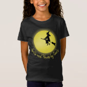 Halloween Spooky Beängstigend Hexenbroomstick Moon T-Shirt (Vorderseite)