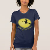 Halloween Spooky Beängstigend Hexenbroomstick Moon T-Shirt (Vorderseite)