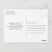 Halloween Spooky Beängstigend Owl Whimsical Party Postkarte (Rückseite)