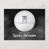 Halloween Spooky Beängstigend Owl Whimsical Party Postkarte (Vorderseite)