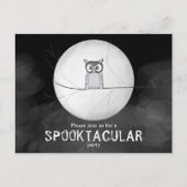 Halloween Spooky Beängstigend Owl Whimsisches Part Postkarte (Vorderseite)